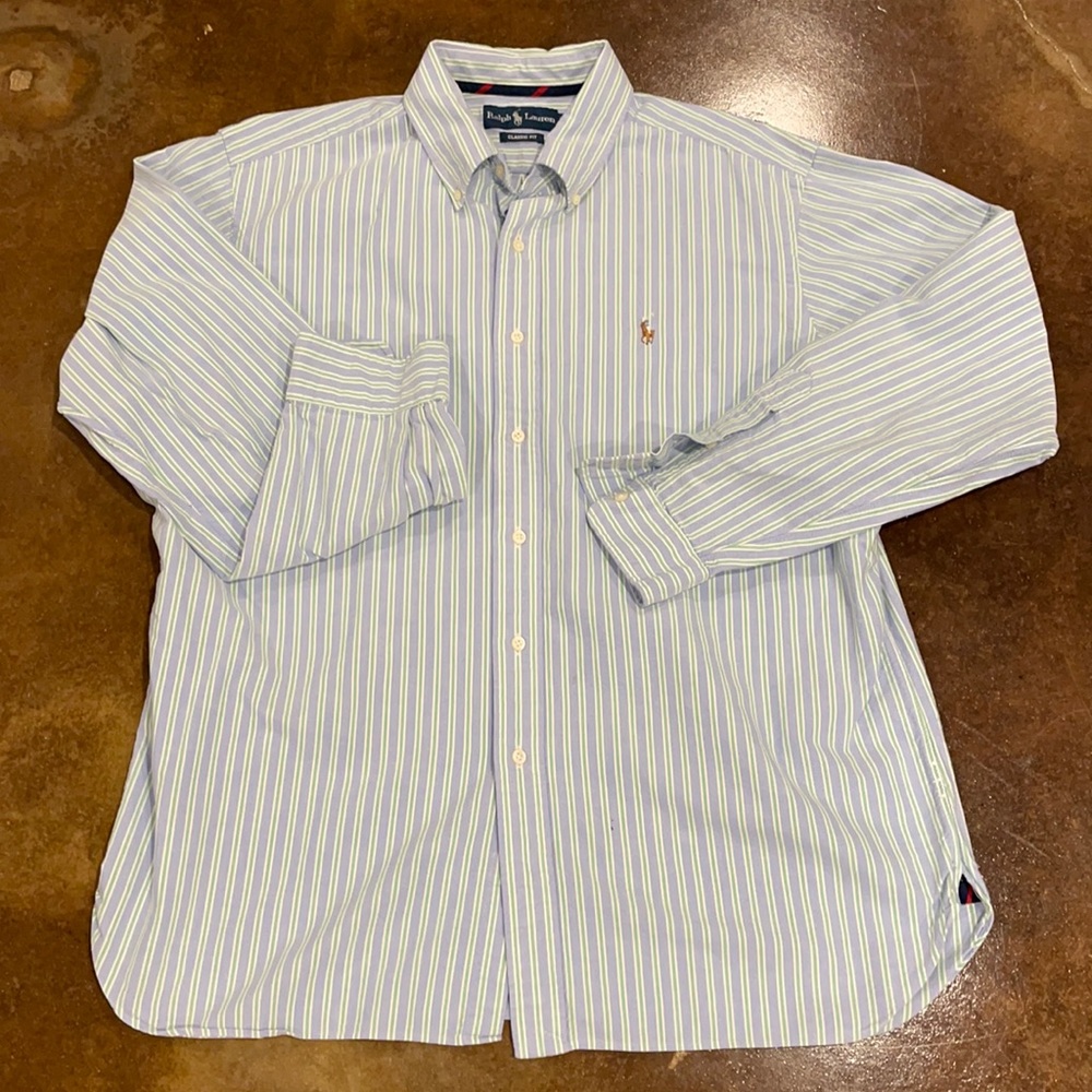 Polo Ralph Lauren Oxford cloth XL vertical stripe button down.